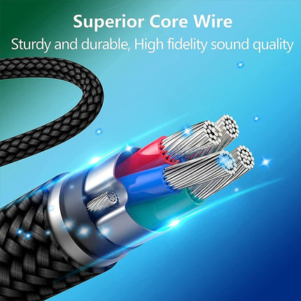 ZS0147 Braided Headphone Audio Replacement Cable for Audio-technica ATH-M50X M40-garmade.com