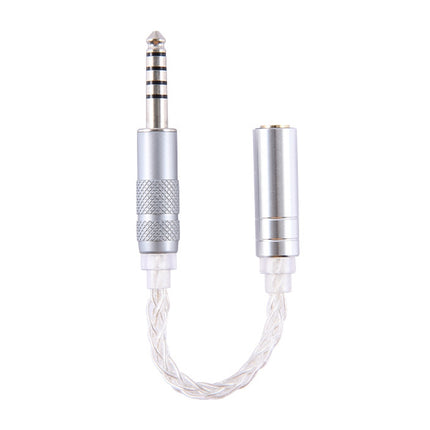 ZS0021 4.4mm Male to 3.5mm Female Balance Adapter Cable (Silver)-garmade.com