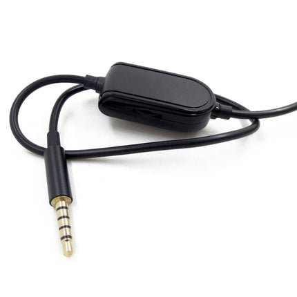 ZS0086 Volume Control Version Gaming Headphone Audio Cable for Logitech Astro A10 A40 A30 (Black)-garmade.com