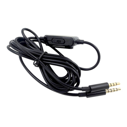 ZS0086 Volume Control Version Gaming Headphone Audio Cable for Logitech Astro A10 A40 A30 (Black)-garmade.com