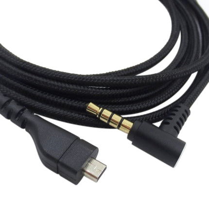 ZS0169 USB Braided Headphone Audio Cable for SteelSeries Arctis 3 / 5 / 7 / Pro(Black)-garmade.com