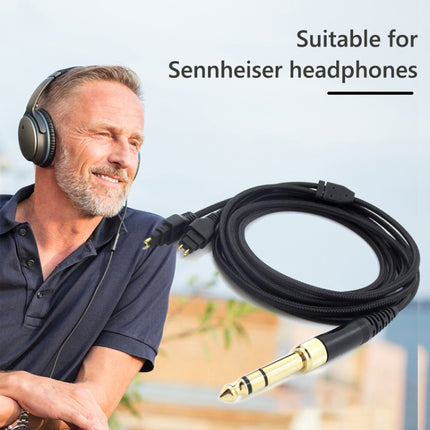 ZS0204 Headphone Audio Cable for Sennheiser HD580 HD600 HD650 HD660S (Black)-garmade.com