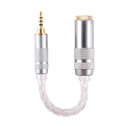 ZS0021 2.5mm Male to 4.4mm Female Balance Adapter Cable (Silver)-garmade.com