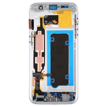 OLED LCD Screen for Galaxy S7 / G930V Digitizer Full Assembly with Frame (White)-garmade.com