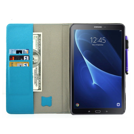 For Galaxy Tab A 10.1 (2016) / T580 Lips and Leaves Pattern Horizontal Flip Leather Case with Holder & Wallet & Card Slots & Sleep / Wake-up Function & Pen Slot-garmade.com