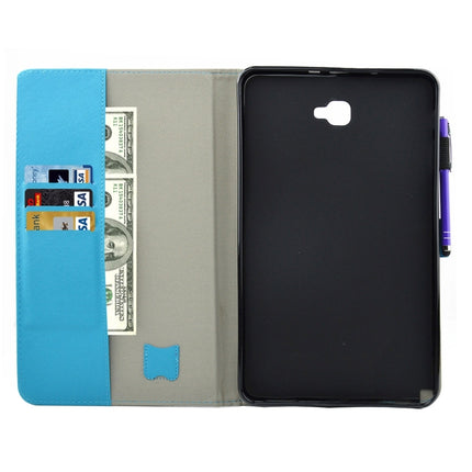 For Galaxy Tab A 10.1 (2016) / T580 Lucky Clove Pattern Horizontal Flip Leather Case with Holder & Wallet & Card Slots & Sleep / Wake-up Function & Pen Slot-garmade.com