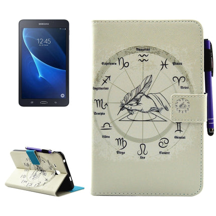 For Galaxy Tab A 7.0 (2016) / T280 Twelve Constellations Pattern Horizontal Flip Leather Case with Holder & Wallet & Card Slots & Sleep / Wake-up Function & Pen Slot-garmade.com