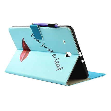 For Galaxy Tab E 9.6 / T560 Lips and Leaves Pattern Horizontal Flip Leather Case with Holder & Wallet & Card Slots & Sleep / Wake-up Function & Pen Slot-garmade.com