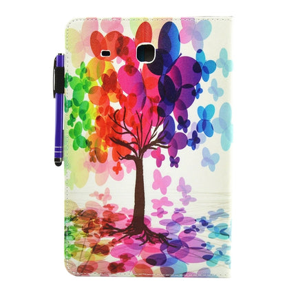 For Galaxy Tab E 9.6 / T560 Butterfly Tree Pattern Horizontal Flip Leather Case with Holder & Wallet & Card Slots & Sleep / Wake-up Function & Pen Slot-garmade.com