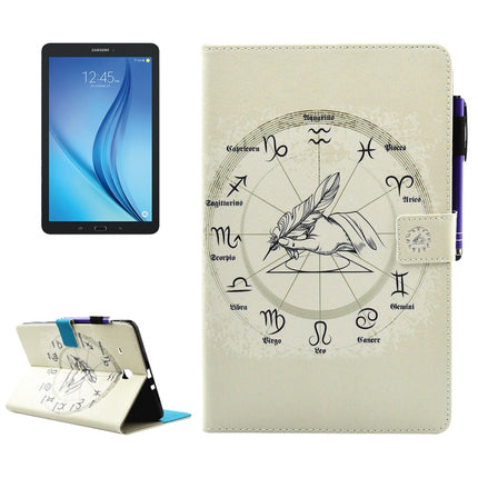 For Galaxy Tab E 9.6 / T560 Twelve Constellations Pattern Horizontal Flip Leather Case with Holder & Wallet & Card Slots & Sleep / Wake-up Function & Pen Slot-garmade.com