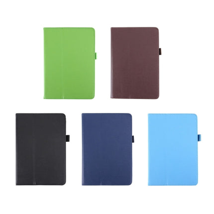 For Galaxy Tab A 10.1 (2016) / P585 Litchi Texture Horizontal Flip Leather Case with Holder(Black)-garmade.com