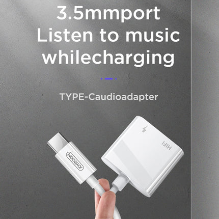 JOYROOM SH-C1 Type-C / USB-C to 3.5mm Digital Audio Converter Adapter (White)-garmade.com