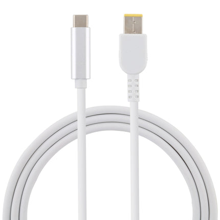 USB-C / Type-C to Big Square Male Laptop Power Charging Cable for Lenovo, Cable Length: about 1.5m(White)-garmade.com