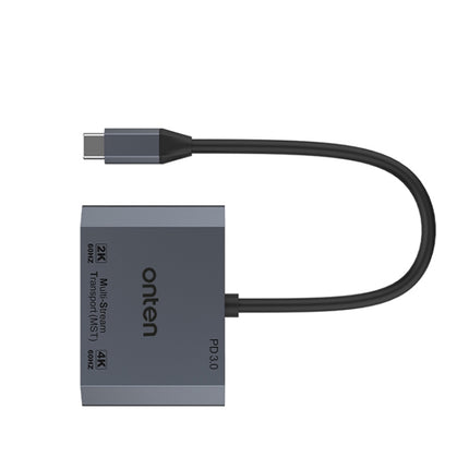 Onten M205 3 in 1 Type-C to HDMI+VGA+PD Fast Charge Video Converter (Grey)-garmade.com