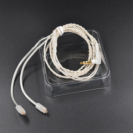 3.5mm Twist Texture Silver-plated Audio Earphone Cable Applicable to KZ ZS3(Silver)-garmade.com