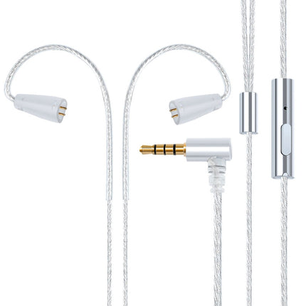 IE80 Plug Silver-plated Headphone Wire with Mic(Silver)-garmade.com