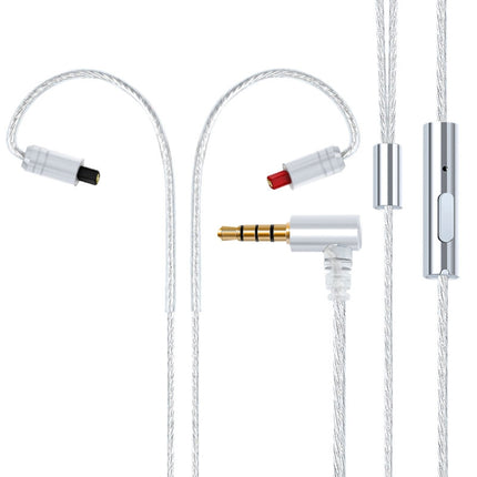 Iron Triangle IM Series Plug Silver-plated Headphone Wire with Mic(Silver)-garmade.com