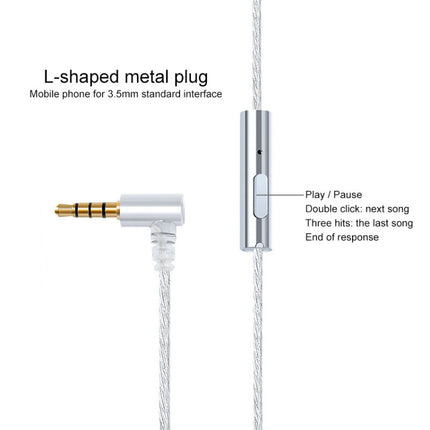 Iron Triangle IM Series Plug Silver-plated Headphone Wire with Mic(Silver)-garmade.com