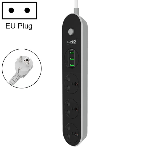 LDNIO SC3301 3 x USB Ports Travel Home Office Socket, Cable Length: 1.6m, EU Plug-garmade.com