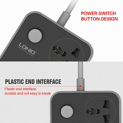 LDNIO SC3604 6 x USB Ports Multi-function Travel Home Office Socket, Cable Length: 2m, UK Plug-garmade.com
