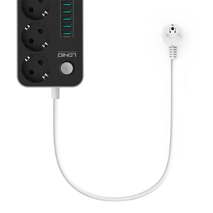LDNIO SE3631 3.4A 6 x USB Ports Multi-function Travel Home Office Socket, Cable Length: 1.6m, EU Plug-garmade.com