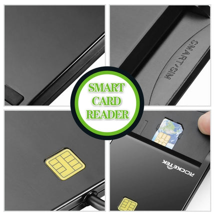 ROCKETEK SCR1-C CAC ID SIM Chip Smart Card Reader-garmade.com