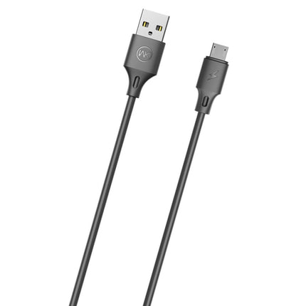 WK WDC-092 2m 2.4A Max Output Full Speed Pro Series USB to Micro USB Data Sync Charging Cable(Black)-garmade.com