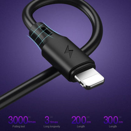 WK WDC-092 2m 2.4A Max Output Full Speed Pro Series USB to USB-C / Type-C Data Sync Charging Cable(Black)-garmade.com