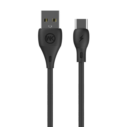 WK WDC-072 1m 2.1A Output Full Speed Series USB to USB-C / Type-C Data Sync Charging Cable (Black)-garmade.com