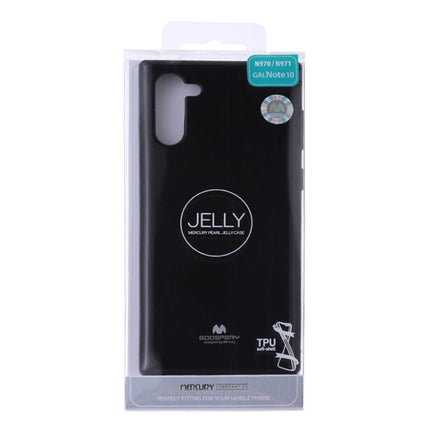 GOOSPERY JELLY TPU Shockproof and Scratch Case for Galaxy Note 10 (Black)-garmade.com