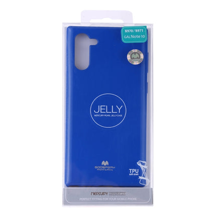 GOOSPERY JELLY TPU Shockproof and Scratch Case for Galaxy Note 10 (Blue)-garmade.com