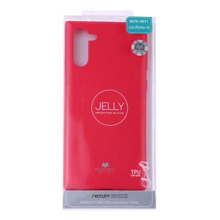 GOOSPERY JELLY TPU Shockproof and Scratch Case for Galaxy Note 10 (Rose Red)-garmade.com