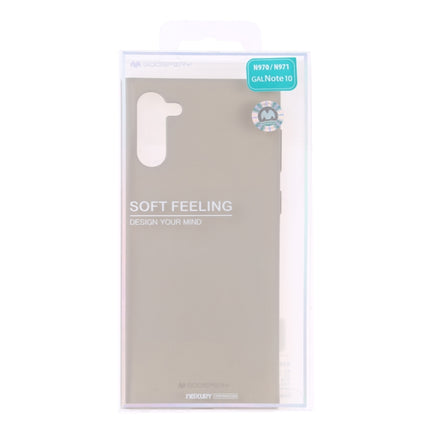 GOOSPERY SF JELLY TPU Shockproof and Scratch Case for Galaxy Note 10(Steel Color)-garmade.com