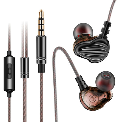QKZ CK4 HIFI In-ear Four-unit Music Headphones (Black)-garmade.com
