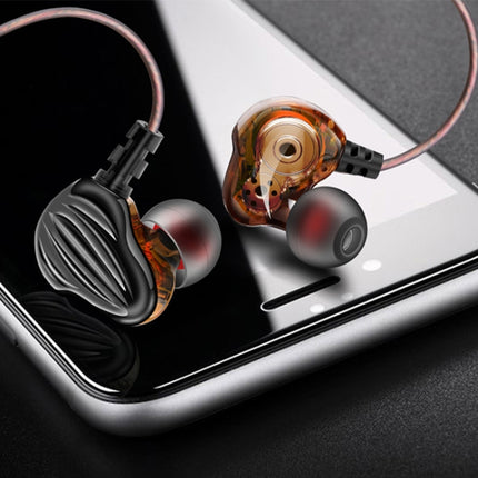 QKZ CK4 HIFI In-ear Four-unit Music Headphones (Black)-garmade.com