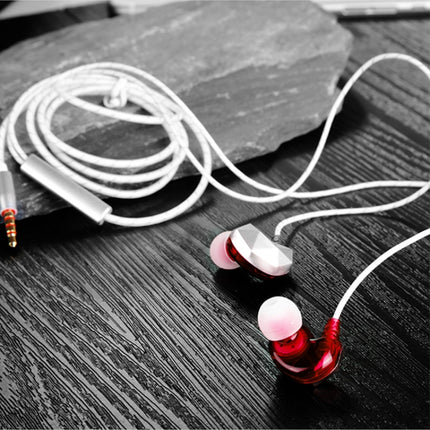 QKZ CK6 HIFI In-ear Plastic Material Music Headphones (Red)-garmade.com