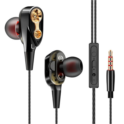 QKZ CK8 HiFi In-ear Four Unit Sports Music Headphones (Black)-garmade.com
