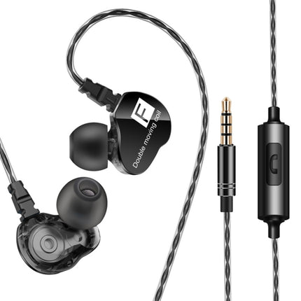 QKZ CK9 HiFi In-ear Four Unit Sports Music Headphones (Black)-garmade.com