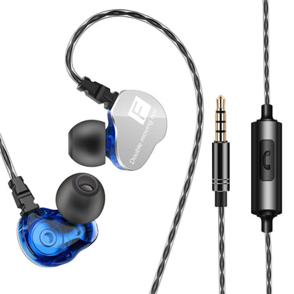 QKZ CK9 HiFi In-ear Four Unit Sports Music Headphones (Blue)-garmade.com