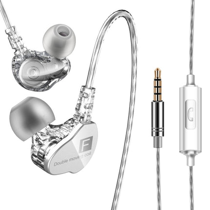 QKZ CK9 HiFi In-ear Four Unit Sports Music Headphones (Transparent)-garmade.com