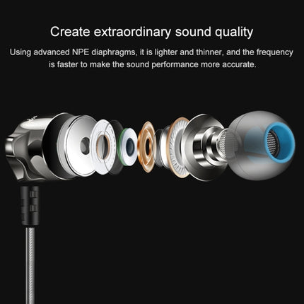 QKZ DM7 High-quality In-ear All-metal Sports Music Headphones, Microphone Version-garmade.com