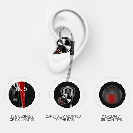 QKZ DM10 High-quality In-ear All-metal Sports Music Headphones, Microphone Version-garmade.com