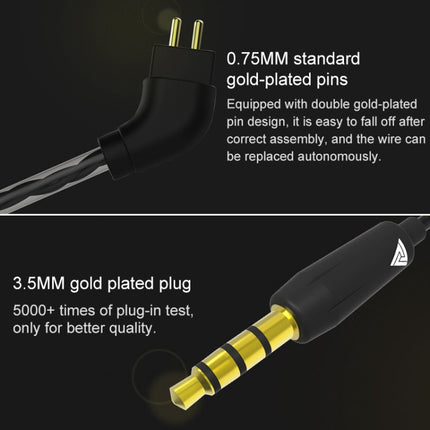 QKZ VK1 Plug-in Design Four-unit Music Headphones, Support for Changing Lines Basic Version-garmade.com