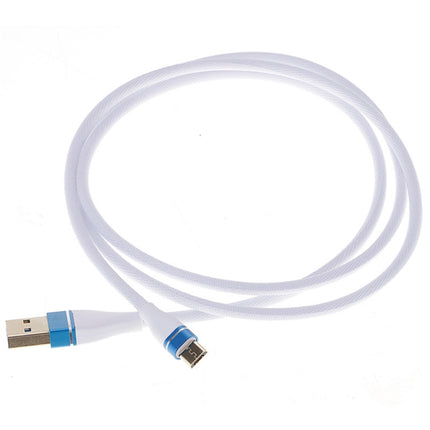 Nylon Weave Style USB to Micro USB Data Sync Charging Cable, Cable Length: 1m, For Galaxy, Huawei, Xiaomi, LG, HTC and Other Smart Phones (White)-garmade.com