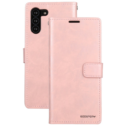 For Samsung Galaxy S21 5G GOOSPERY BLUE MOON Crazy Horse Texture Horizontal Flip Leather Case With Bracket & Card Slot & Wallet(Pink)-garmade.com
