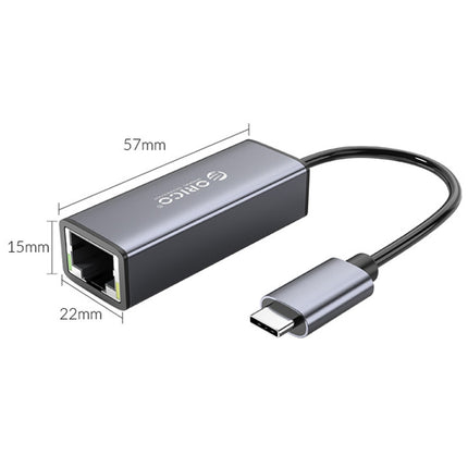ORICO XC-R45 USB-C / Type-C to RJ45 Gigabit Ethernet LAN Network Adapter Cable, Total Length: 15cm-garmade.com