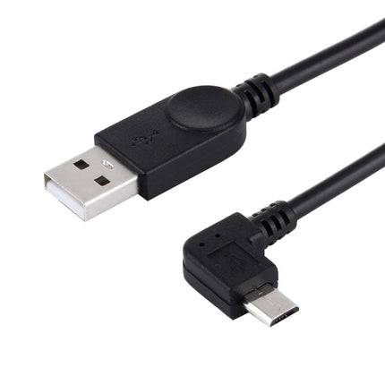 28cm 90 Degree Angle Left Micro USB to USB Data / Charging Cable, For Galaxy, Huawei, Xiaomi, LG, HTC and other Smart Phones-garmade.com