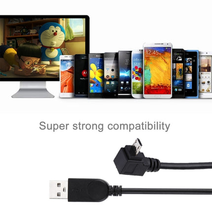 28cm 90 Degree Angle Elbow Micro USB to USB Data / Charging Cable, For Galaxy, Huawei, Xiaomi, LG, HTC and other Smart Phones-garmade.com