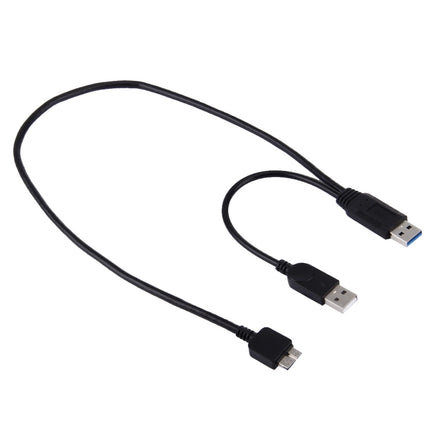 50cm 2 in 1 USB 3.0 to Micro USB 3.0 + USB 2.0 Data / Charging Cable, For Samsung, Huawei, Xiaomi, LG, HTC and other Smartphones-garmade.com
