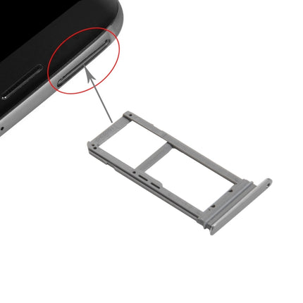 SIM Card Tray and Micro SD Card Tray for Samsung Galaxy S7 Edge / G935(Grey)-garmade.com